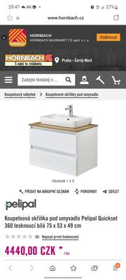 NOVÉ- Koupelnová skříňka+ umyvadlo + deska pod umyvadlo - Obrázok č. 1