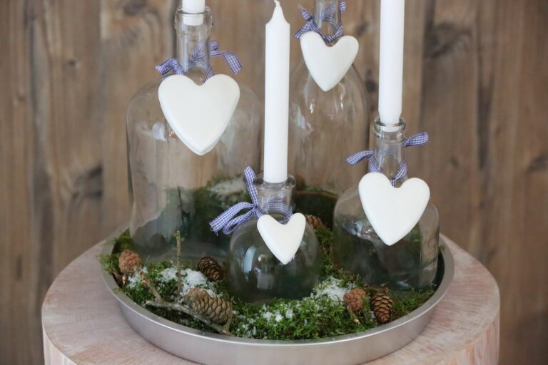 Adventní svícen ze starých lahví