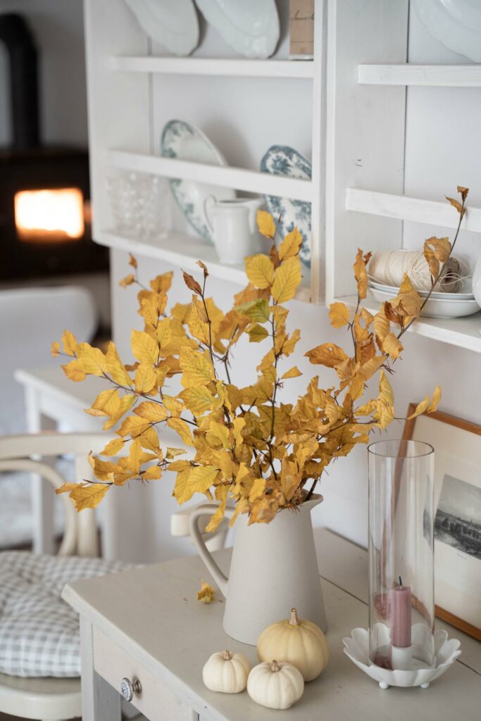 zlatý déšť jako dekorace