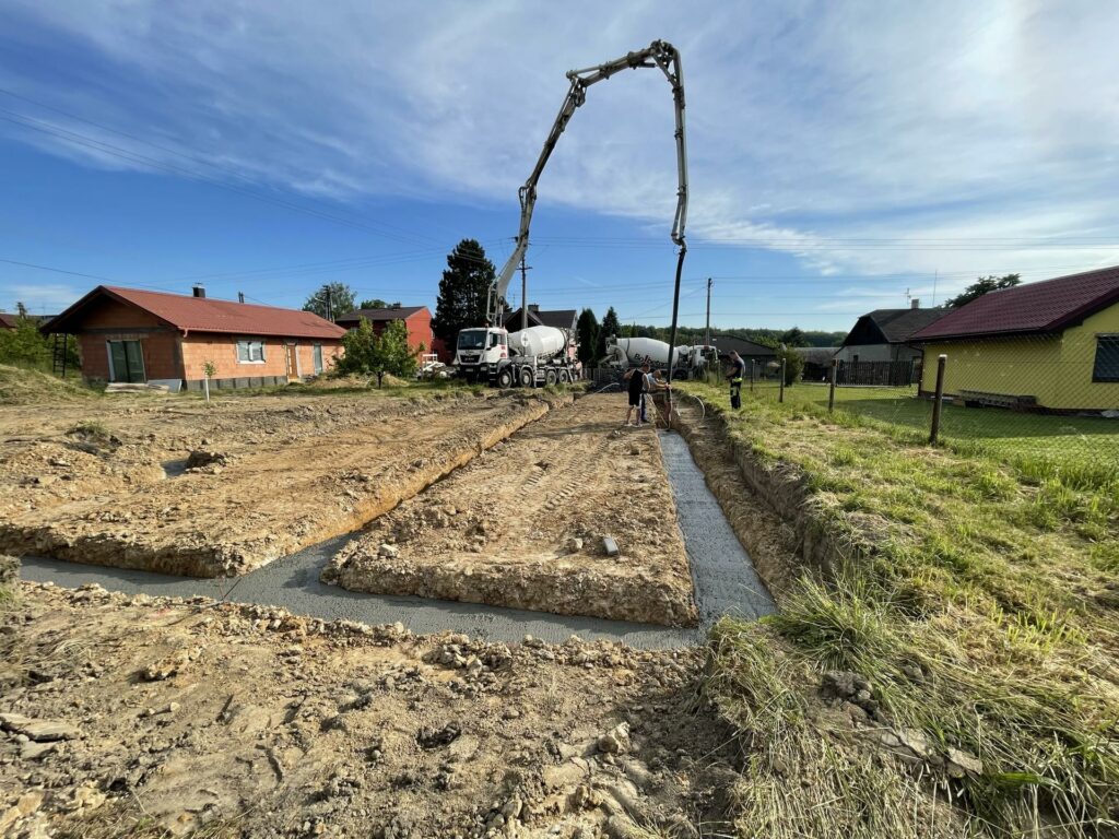 základy pro montovaný rodinný dum