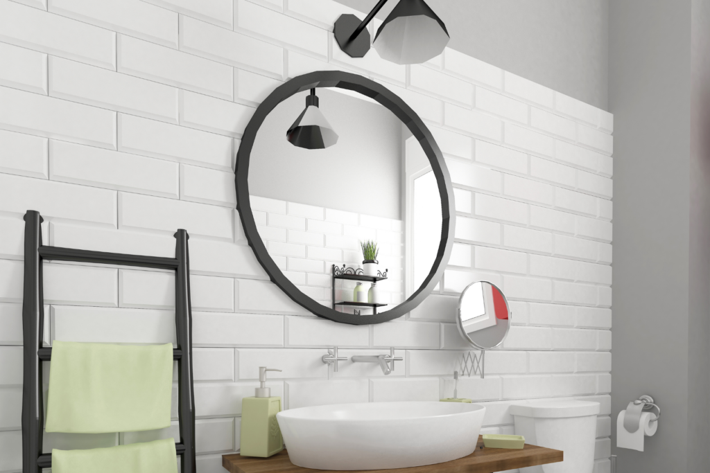 horizontální malé obkladačky do koupelny