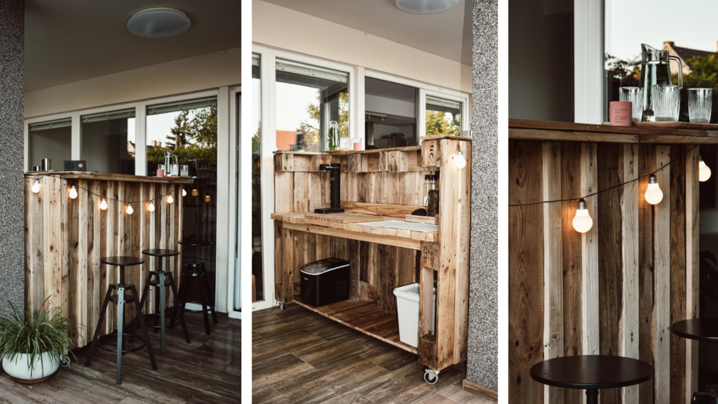 Venkovní bar z palet