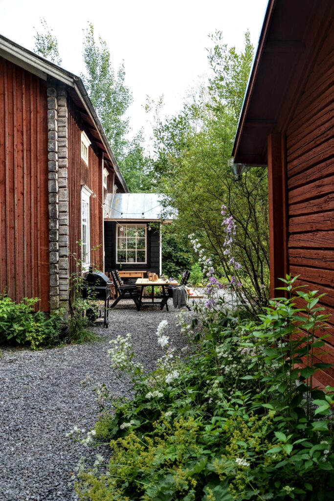 červený dům ve finskou exteriér