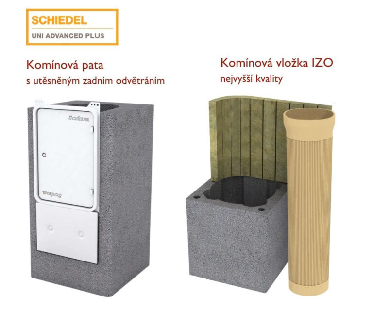 Keramický komín Schiedel UNI ADVANCED PLUS - nově bez zadního odvětrání