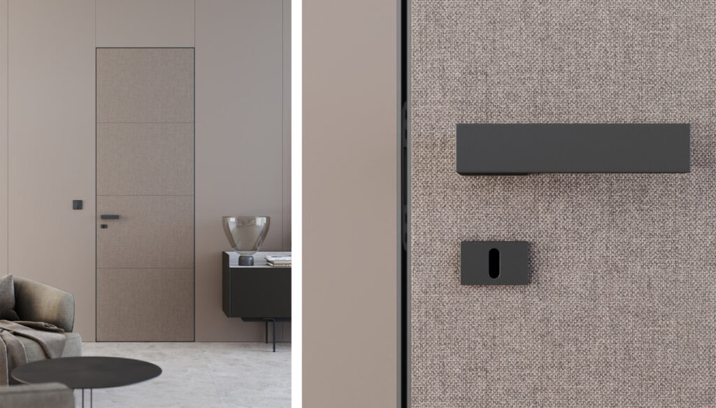 Otočné dveře MASTER s opláštěním textílie