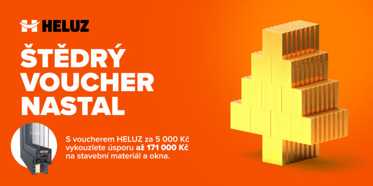 Štědrý voucher nastal: Vánoční akce HELUZ nabízí úsporu až 3960 eur.